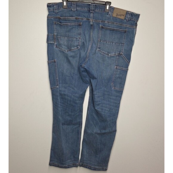 Duluth Trading Co. Mens 44X34 Med Wash Straight Leg Heavy Duty Work Blue 1 - Picture 3 of 9